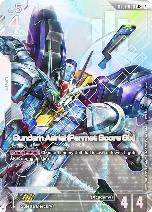Image for Gundam Aerial (Permet Score Six) (LR+) (ST01-006) (Holofoil) [Starter Deck 01: Heroic Beginnings] - Gundam Card Game