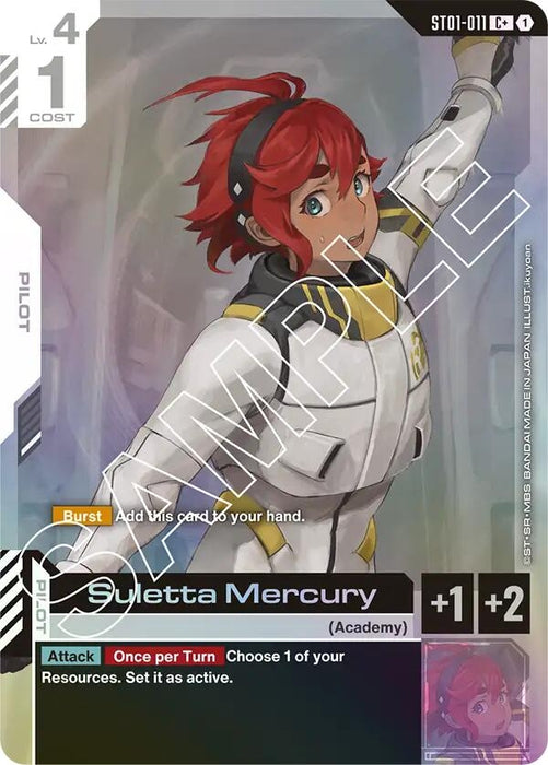 Image for Suletta Mercury (C+) (ST01-011) (Holofoil) [Starter Deck 01: Heroic Beginnings] - Gundam Card Game