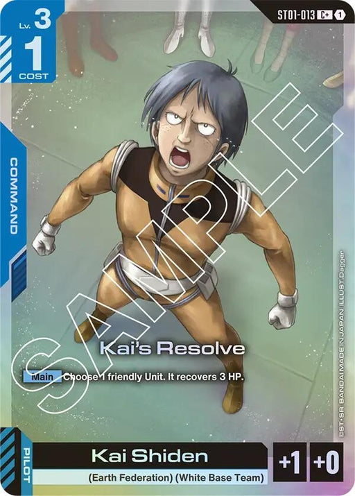 Image for Kai's Resolve (C+) (ST01-013) (Holofoil) [Starter Deck 01: Heroic Beginnings] - Gundam Card Game