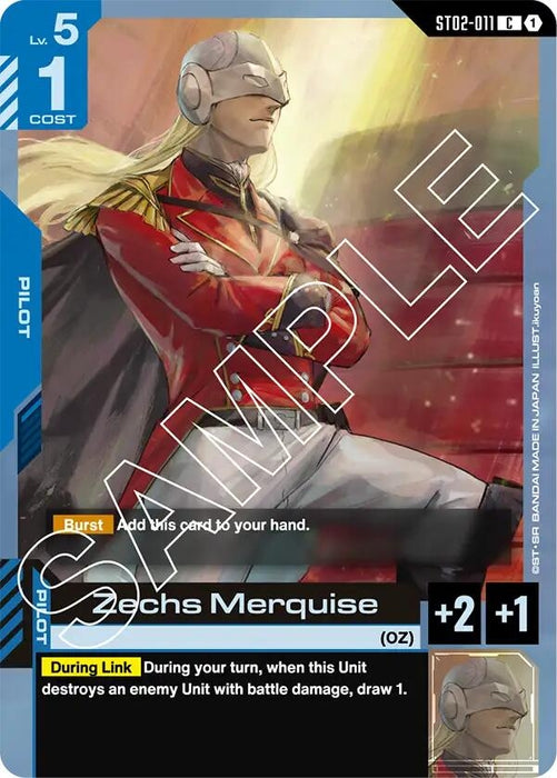Image for Zechs Merquise (ST02-011) [Starter Deck 02: Wings of Advance] - Gundam Card Game