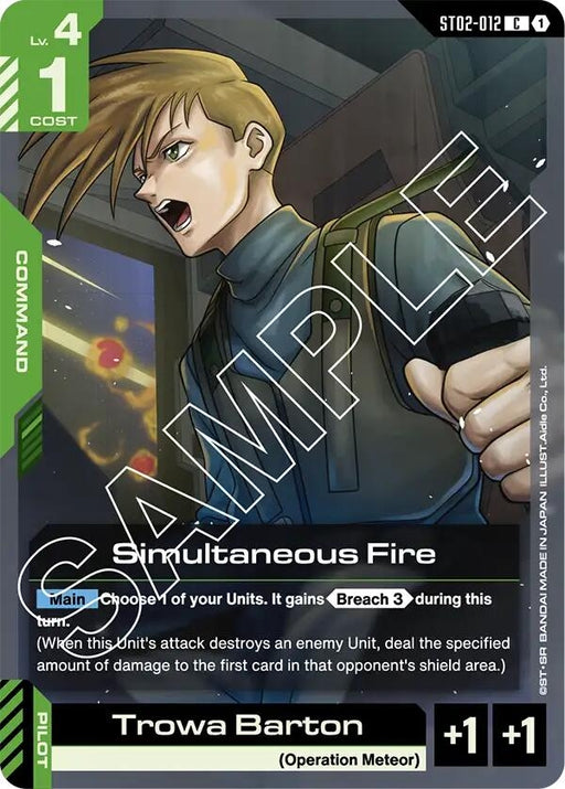Image for Simultaneous Fire (ST02-012) [Starter Deck 02: Wings of Advance] - Gundam Card Game