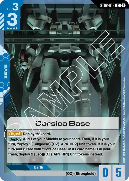 Image for Corsica Base (ST02-016) [Starter Deck 02: Wings of Advance] - Gundam Card Game