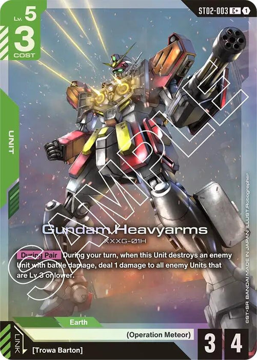 Gundam Heavyarms (C+) (ST02-003) (Holofoil) [Starter Deck 02: Wings of Advance]