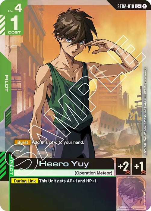 Heero Yuy (C+) (ST02-010) (Holofoil) [Starter Deck 02: Wings of Advance]