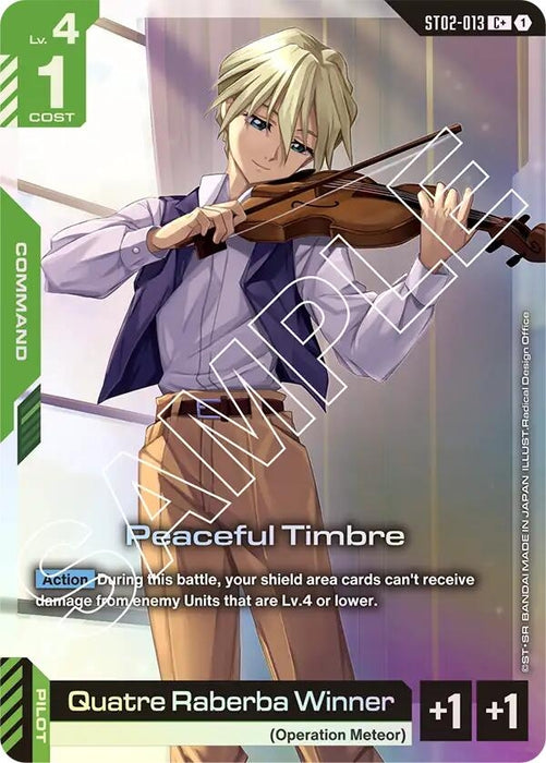 Peaceful Timbre (C+) (ST02-013) (Holofoil) [Starter Deck 02: Wings of Advance]