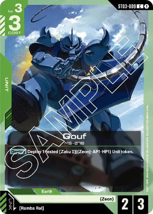 Image for Gouf (ST03-009) [Starter Deck 03: Zeon's Rush] - Gundam Card Game
