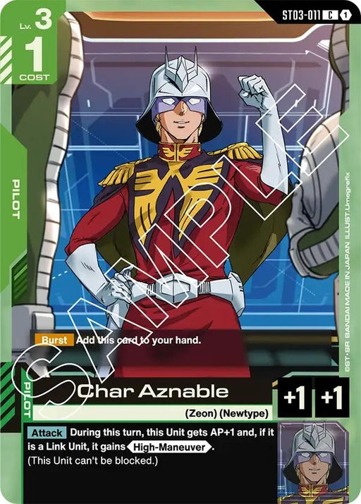 Image for Char Aznable (ST03-011) [Starter Deck 03: Zeon's Rush] - Gundam Card Game