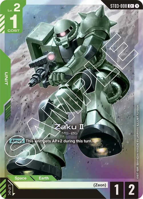 Image for Zaku II (C+) (ST03-008) (Holofoil) [Starter Deck 03: Zeon's Rush] - Gundam Card Game