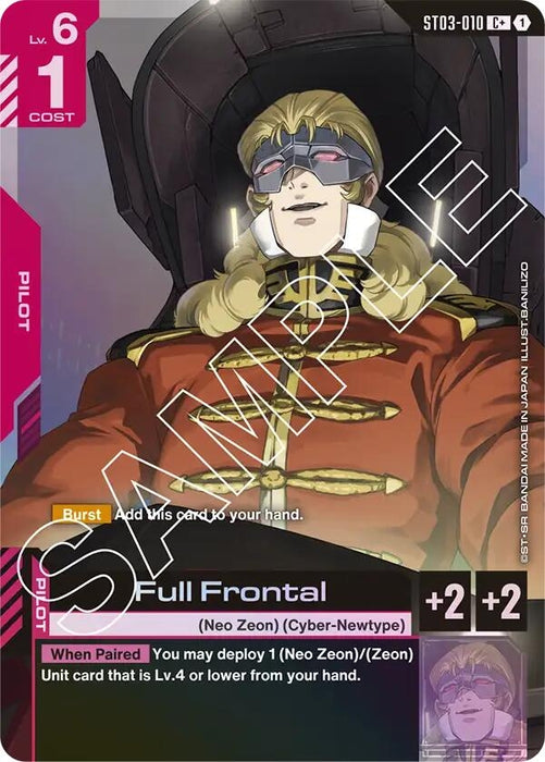 Image for Full Frontal (C+) (ST03-010) (Holofoil) [Starter Deck 03: Zeon's Rush] - Gundam Card Game