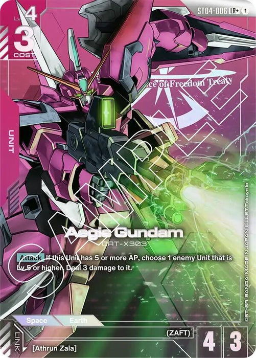 Image for Aegis Gundam (LR+) (ST04-006) (Holofoil) [Starter Deck 04: SEED Strike] - Gundam Card Game