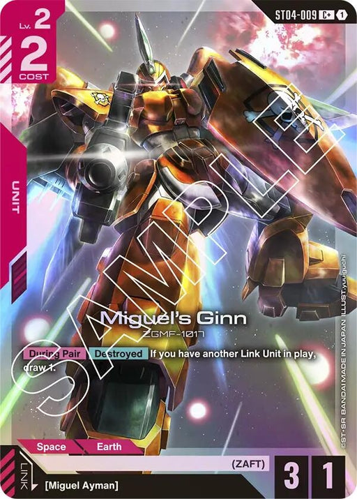 Image for Miguel's Ginn (C+) (ST04-009) (Holofoil) [Starter Deck 04: SEED Strike] - Gundam Card Game