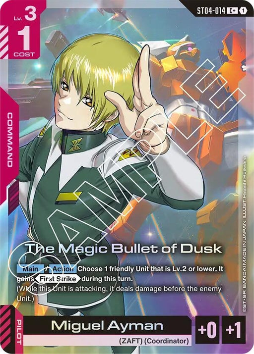Image for The Magic Bullet of Dusk (C+) (ST04-014) (Holofoil) [Starter Deck 04: SEED Strike] - Gundam Card Game