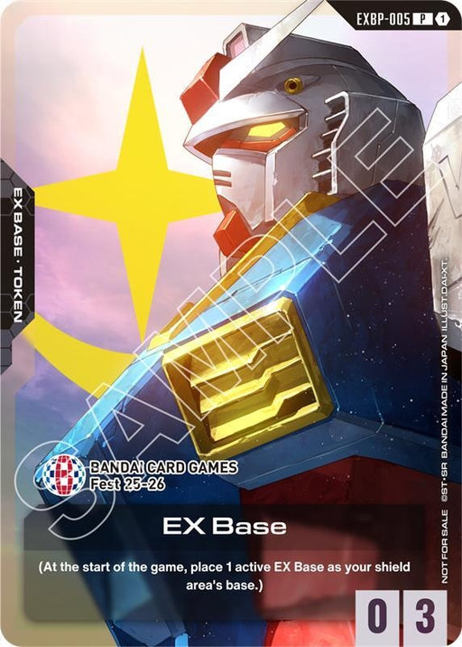 Image for EX Base (EXBP-005) (Mobile Suit Gundam) (EXBP-005) (Holofoil) [Promotional EX Base Tokens] - Gundam Card Game