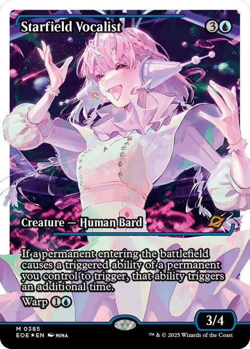Image for Starfield Vocalist (Showcase) (Fracture Foil) (385) (Foil) [Edge of Eternities] - Magic: The Gathering