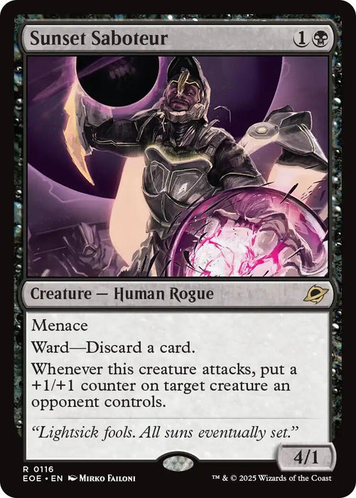 Image for Sunset Saboteur (116) (Foil) [Edge of Eternities] - Magic: The Gathering