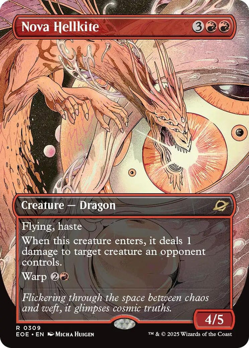 Image for Nova Hellkite (Borderless) (309) (Foil) [Edge of Eternities] - Magic: The Gathering