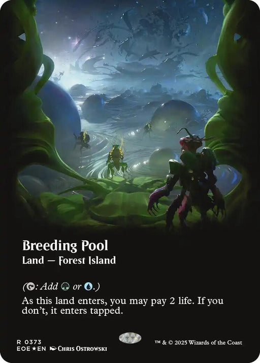 Image for Breeding Pool (Borderless) (Galaxy Foil) (373) (Foil) [Edge of Eternities] - Magic: The Gathering