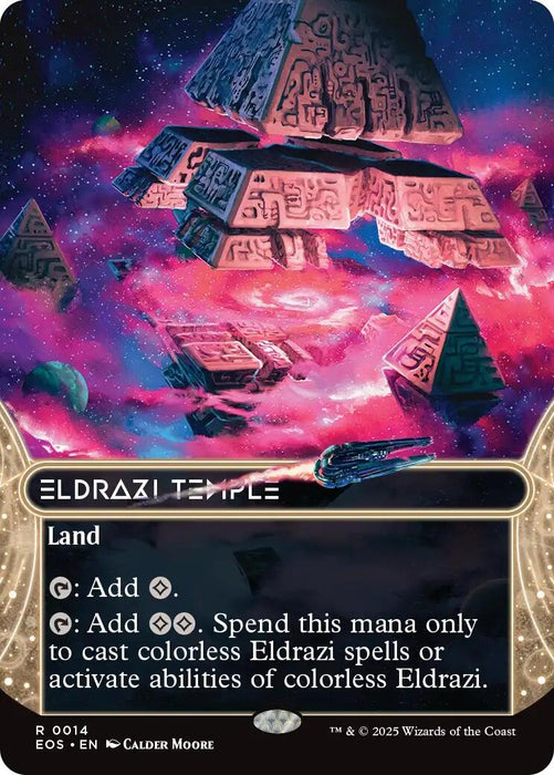 Image for Eldrazi Temple (0014) (Borderless) (14) [Edge of Eternities: Stellar Sights] - Magic: The Gathering