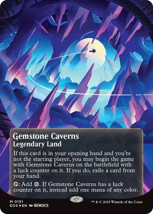 Image for Gemstone Caverns (0151) (Borderless) (Galaxy Foil) (151) (Foil) [Edge of Eternities: Stellar Sights] - Magic: The Gathering