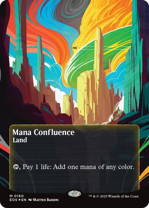 Image for Mana Confluence (0160) (Borderless) (Galaxy Foil) (160) (Foil) [Edge of Eternities: Stellar Sights] - Magic: The Gathering