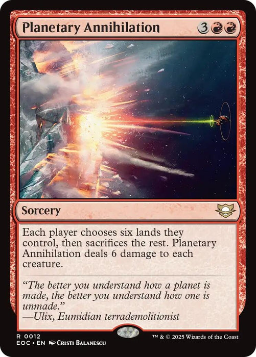 Image for Planetary Annihilation (12) [Edge of Eternities] - Magic: The Gathering