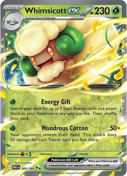 Image for Whimsicott ex (005/086) (Holofoil) [SV: White Flare] - Pokemon