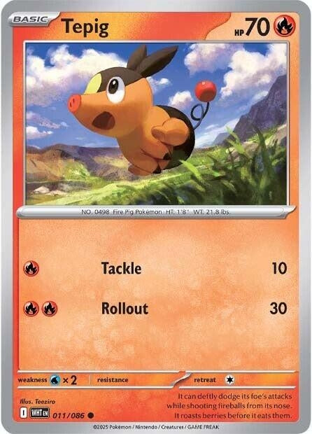 Image for Tepig (011/086) (Reverse Holofoil) [SV: White Flare] - Pokemon