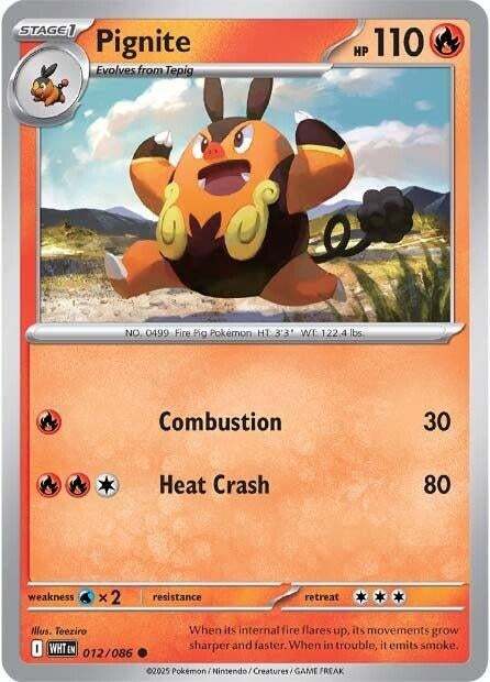 Image for Pignite (012/086) [SV: White Flare] - Pokemon