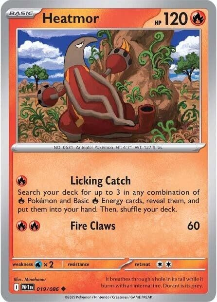 Heatmor (019/086) (Reverse Holofoil) [SV: White Flare]