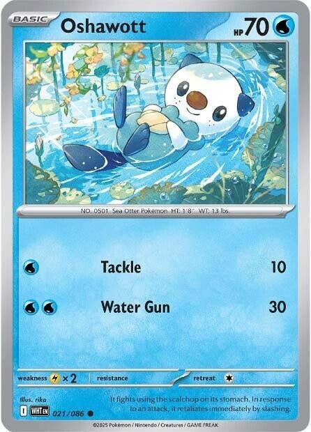 Image for Oshawott (021/086) (Reverse Holofoil) [SV: White Flare] - Pokemon