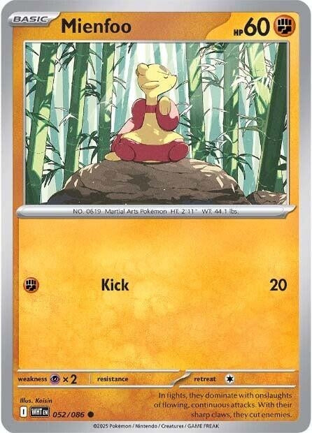 Image for Mienfoo (052/086) (Reverse Holofoil) [SV: White Flare] - Pokemon
