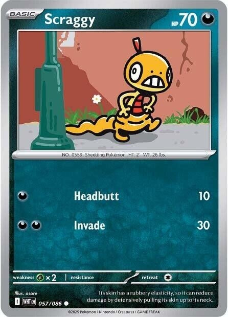 Image for Scraggy (057/086) (Reverse Holofoil) [SV: White Flare] - Pokemon