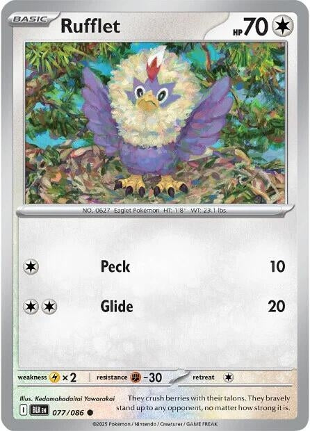 Image for Rufflet (077/086) (Reverse Holofoil) [SV: Black Bolt] - Pokemon