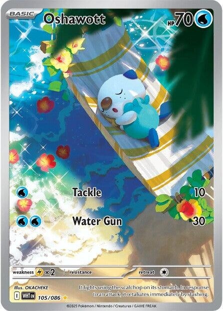 Image for Oshawott (105/086) (Holofoil) [SV: White Flare] - Pokemon