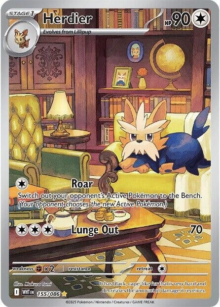 Image for Herdier (155/086) (Holofoil) [SV: White Flare] - Pokemon