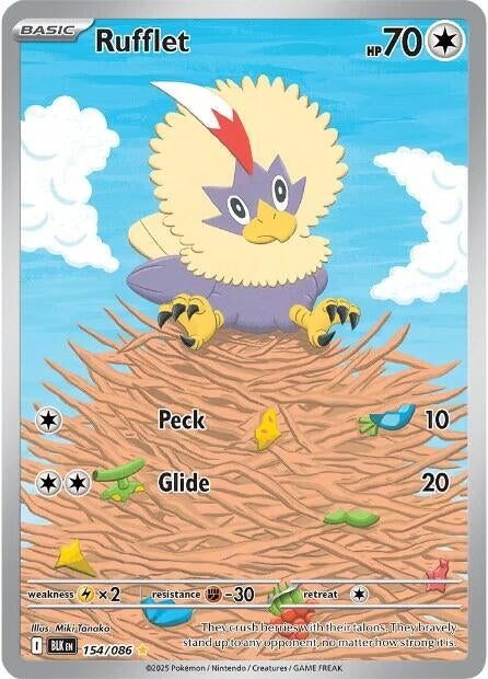 Image for Rufflet (154/086) (Holofoil) [SV: Black Bolt] - Pokemon