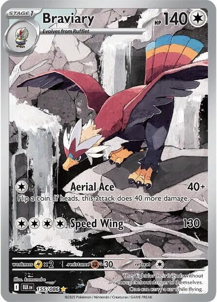 Image for Braviary (155/086) (Holofoil) [SV: Black Bolt] - Pokemon