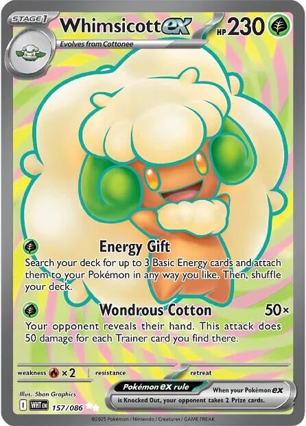 Image for Whimsicott ex (157/086) (Holofoil) [SV: White Flare] - Pokemon