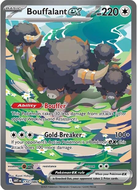 Image for Bouffalant ex (170/086) (Holofoil) [SV: White Flare] - Pokemon