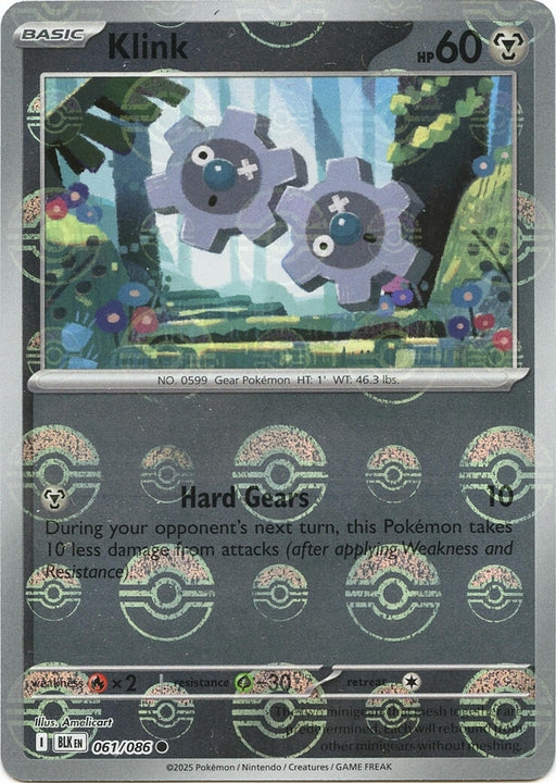 Image for Klink (Poke Ball Pattern) (061/086) (Holofoil) [SV: Black Bolt] - Pokemon
