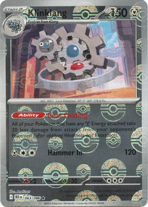 Klinklang (Poke Ball Pattern) (063/086) (Holofoil) [SV: Black Bolt]