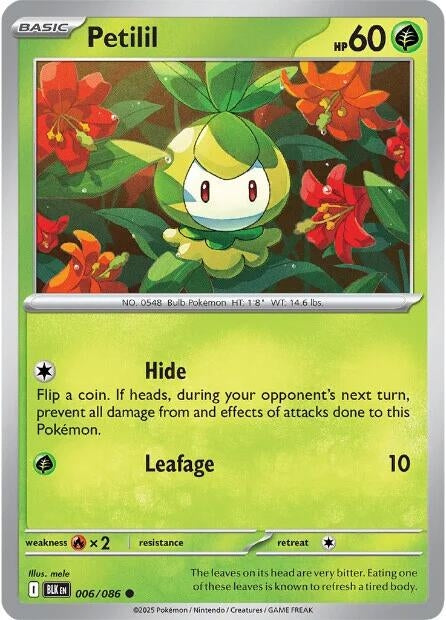 Image for Petilil (006/086) (Reverse Holofoil) [SV: Black Bolt] - Pokemon