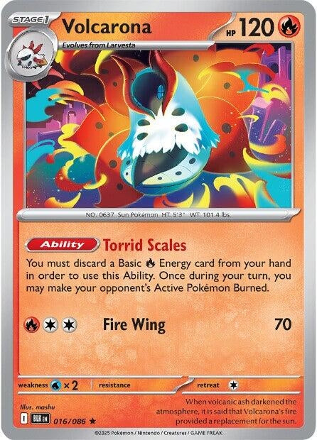 Image for Volcarona (016/086) (Holofoil) [SV: Black Bolt] - Pokemon