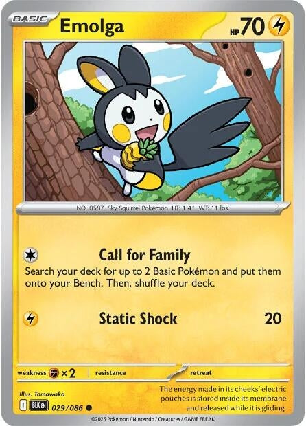 Image for Emolga (029/086) [SV: Black Bolt] - Pokemon