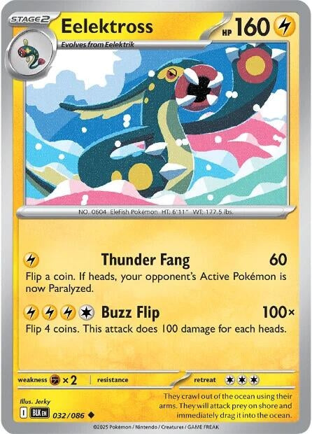 Image for Eelektross (032/086) (Reverse Holofoil) [SV: Black Bolt] - Pokemon