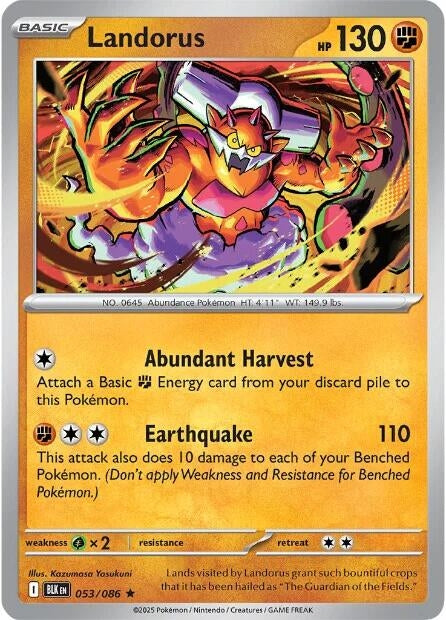 Image for Landorus (053/086) (Reverse Holofoil) [SV: Black Bolt] - Pokemon