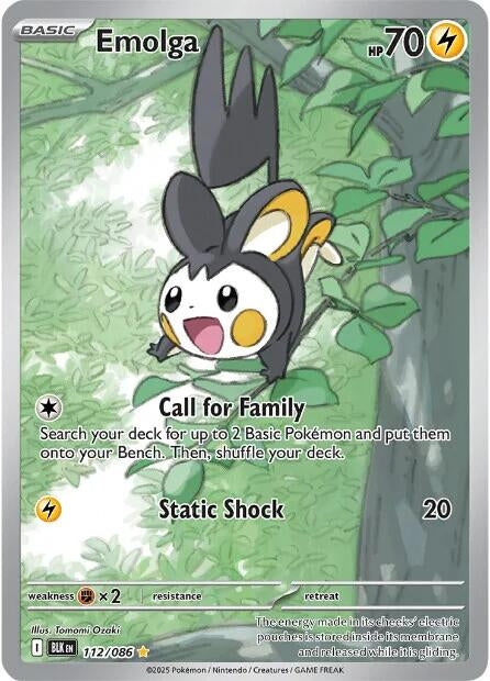 Image for Emolga (112/086) (Holofoil) [SV: Black Bolt] - Pokemon