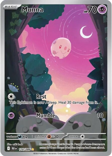 Image for Munna (116/086) (Holofoil) [SV: Black Bolt] - Pokemon