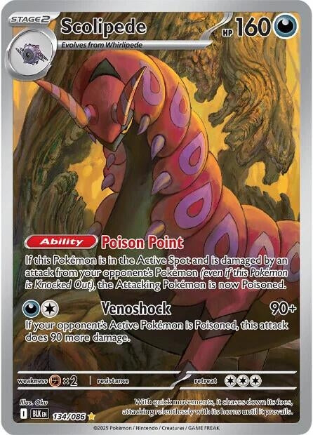 Image for Scolipede (134/086) (Holofoil) [SV: Black Bolt] - Pokemon
