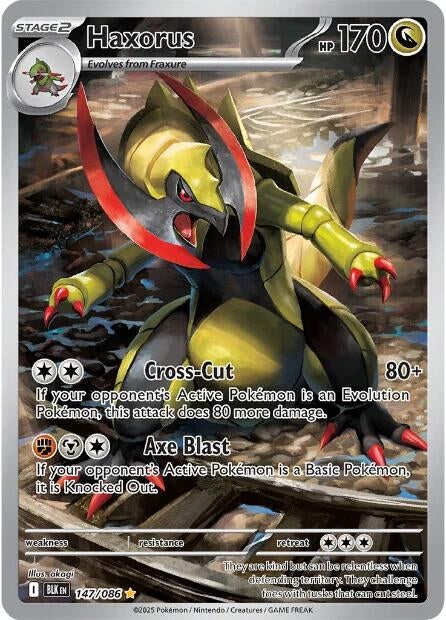 Image for Haxorus (147/086) (Holofoil) [SV: Black Bolt] - Pokemon